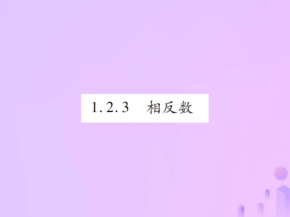 秋七年级数学上册 第一章 有理数 1.2 有理数 1.2.3 相反数讲解课件 (新版)新人教版 课件_第1页