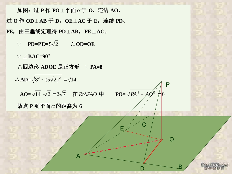 空间的距离(3) 高二数学下学期空间距离课件[整理四课时]人教版 高二数学下学期空间距离课件[整理四课时]人教版_第3页