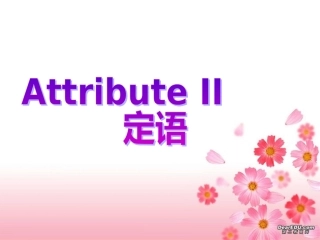 高三英语定语复习 新课标 课件