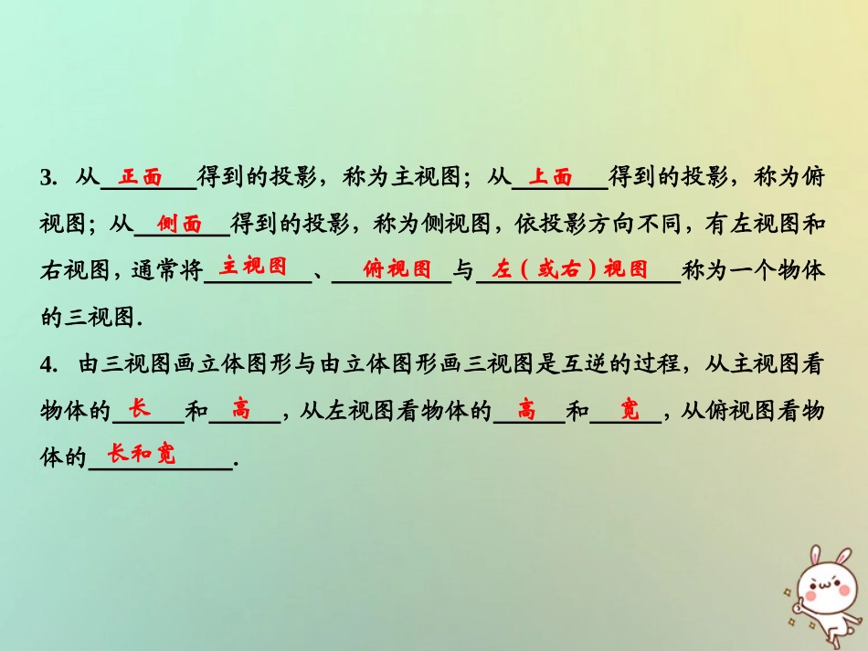 秋七年级数学上册 第4章 图形的初步认识 4.2 立体图形的视图课件 (新版)华东师大版 课件_第3页