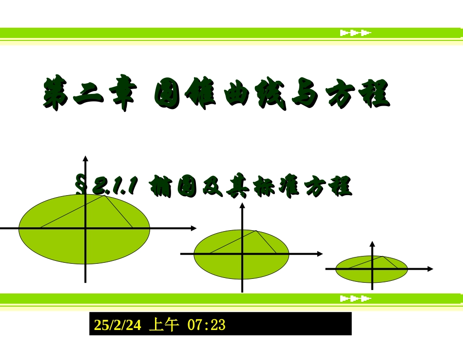 高中数学第二章椭圆及其标准方程课件_第1页