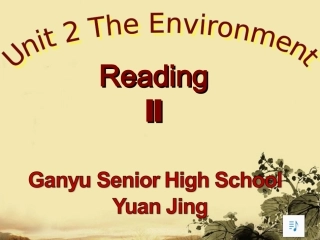 高中英语 module5 unit2 reading课件 牛津版必修5 课件