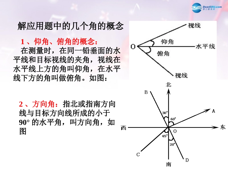 高中数学 第二章 解三角形的实际应用举例课件 北师大版必修5 课件_第3页