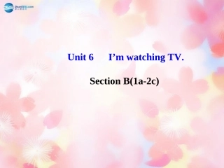 版七年级英语下册 Unit 6 I m watching TV Section B(1a-2c)课件 (新版)人教新目标版 课件