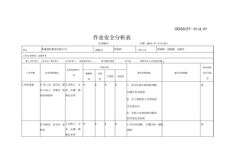 作业安全分析表动土