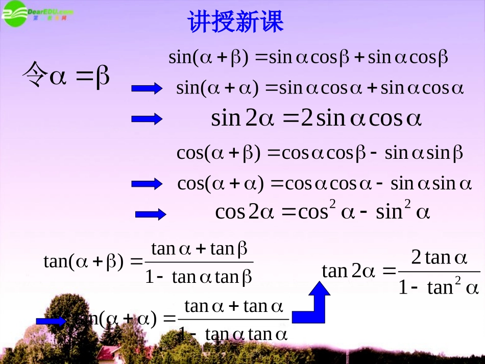 高中数学 二倍角的三角函数课件 新人教A版必修4 课件_第3页
