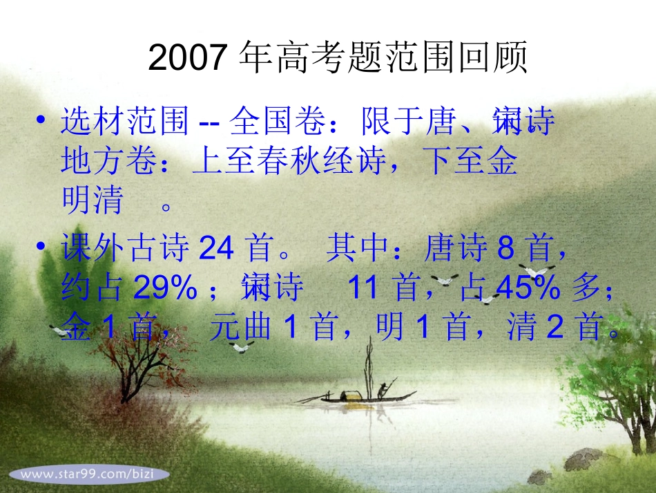 湖南省怀化二中高三语文复习讲义 感受诗歌意象特点课件_第2页