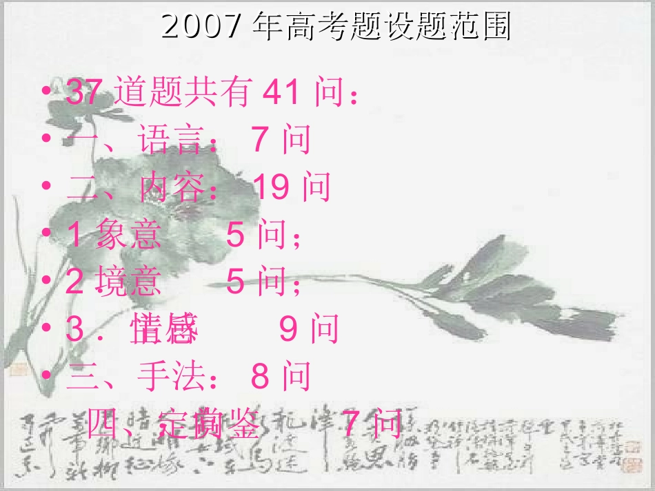 湖南省怀化二中高三语文复习讲义 感受诗歌意象特点课件_第3页