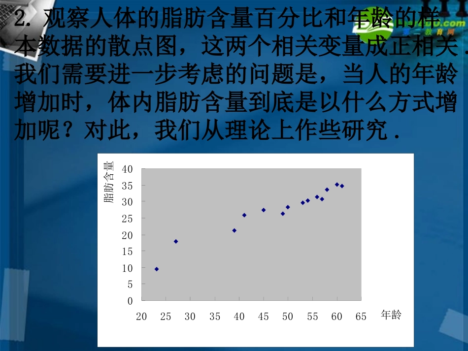 高中数学 23-2变量间的相关关系课件 新人教A版必修3 课件_第3页