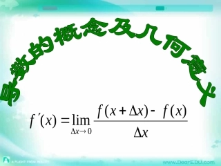 高三数学导数的概念及其几何意义 人教版 课件