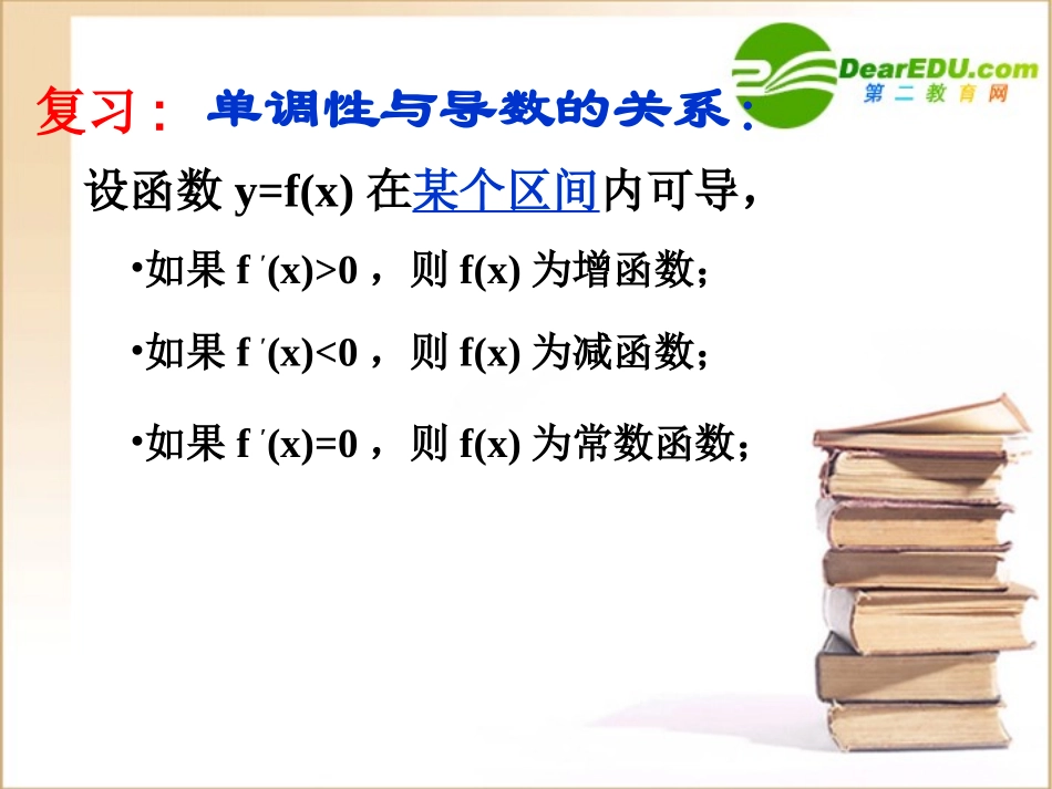 高中数学第三章极大值与极小值1课件苏教版选修1-1 课件_第2页