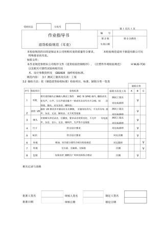作业指导书耳麦