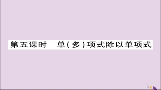 秋八年级数学上册 第十四章(整式的乘法与因式分解)14.1 整式的乘法 14.1.4 整式的乘法(第5课时)课件 (新版)新人教版 课件