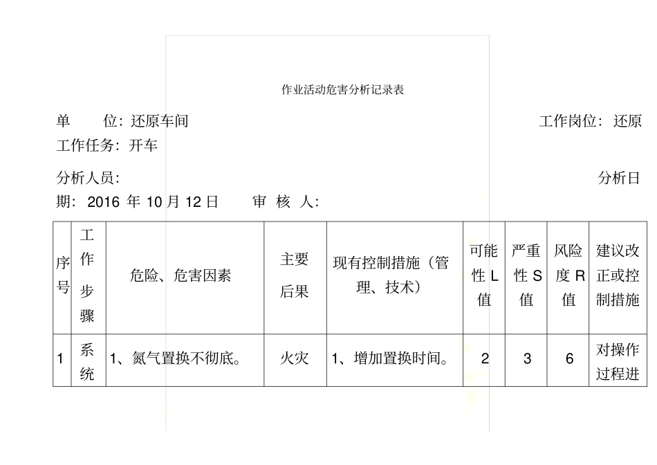 作业活动危害分析记录表_第2页