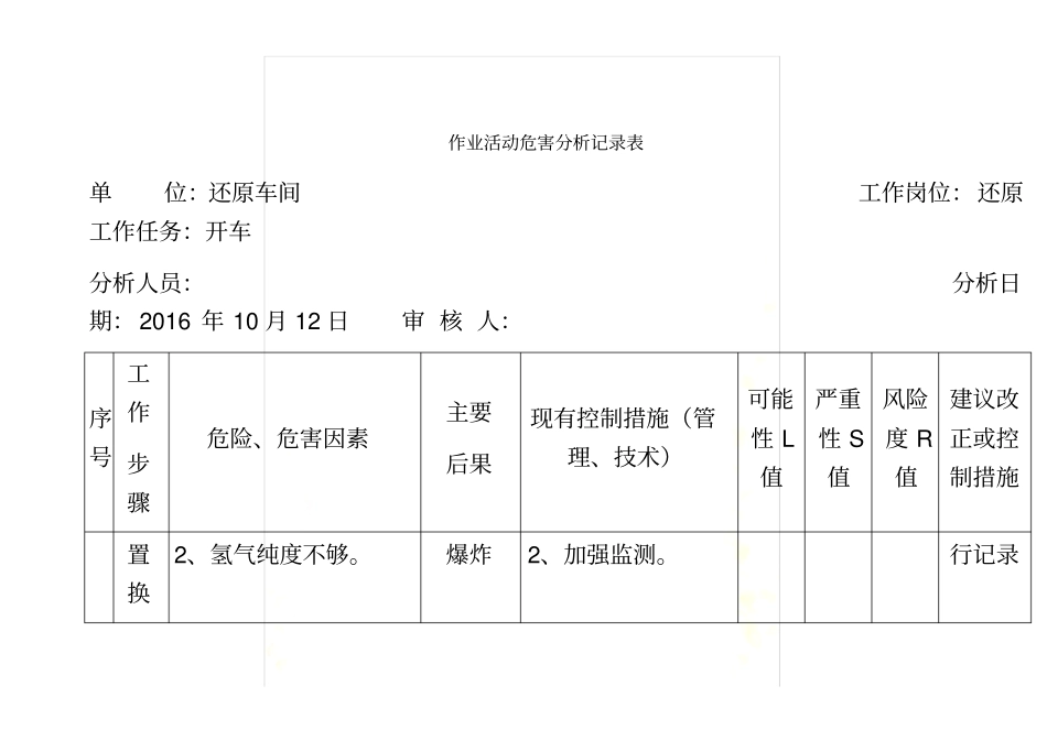 作业活动危害分析记录表_第3页