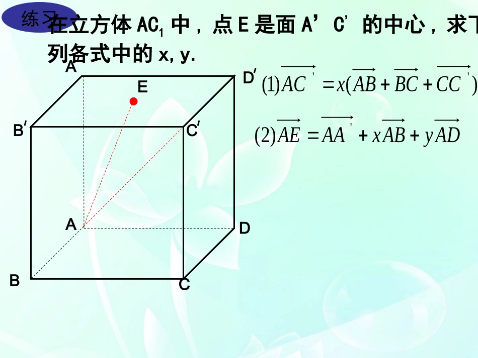 高中数学 第二章 共线向量与共面向量课件 北师大版选修2-1 课件_第2页
