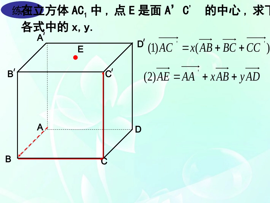 高中数学 第二章 共线向量与共面向量课件 北师大版选修2-1 课件_第3页