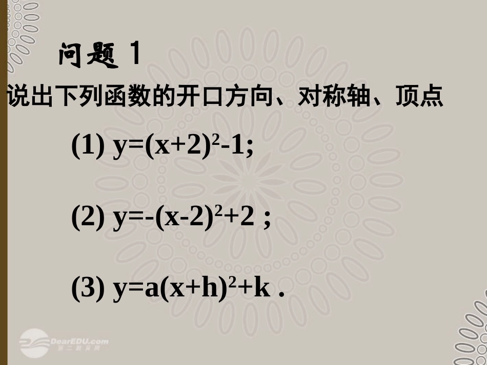 高一数学 241二次函数的图像课件_第2页