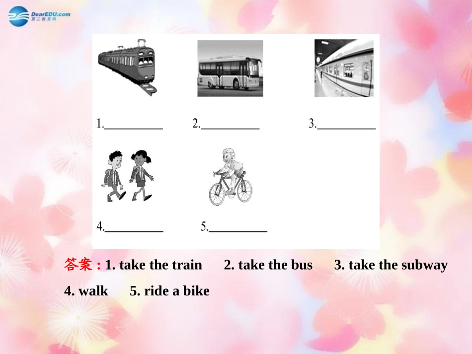 版七年级英语下册 Unit 3 How do you get to schoolSection A(1a-2e)课件 (新版)人教新目标版 课件_第3页