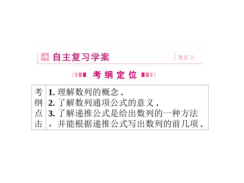 高三数学一轮 第三章 第一节 数列的概念课件 理  课件_第3页