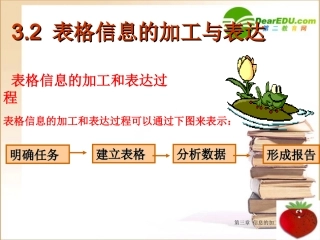 高中信息技术 表格信息的加工与表达课件 粤教版必修1 课件