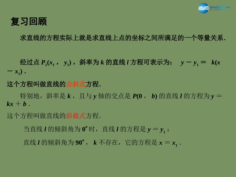 高中数学 212 直线的方程(2)课件 苏教版必修2 课件_第2页