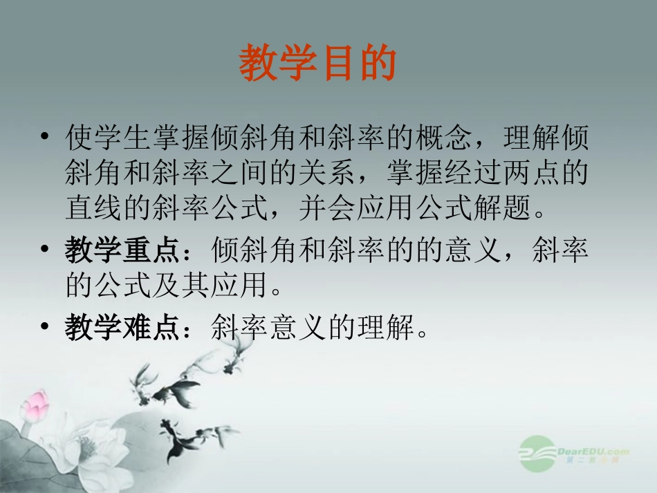 高中数学 31直线的倾斜角与斜率  课件三 新人教A版必修2 课件_第3页