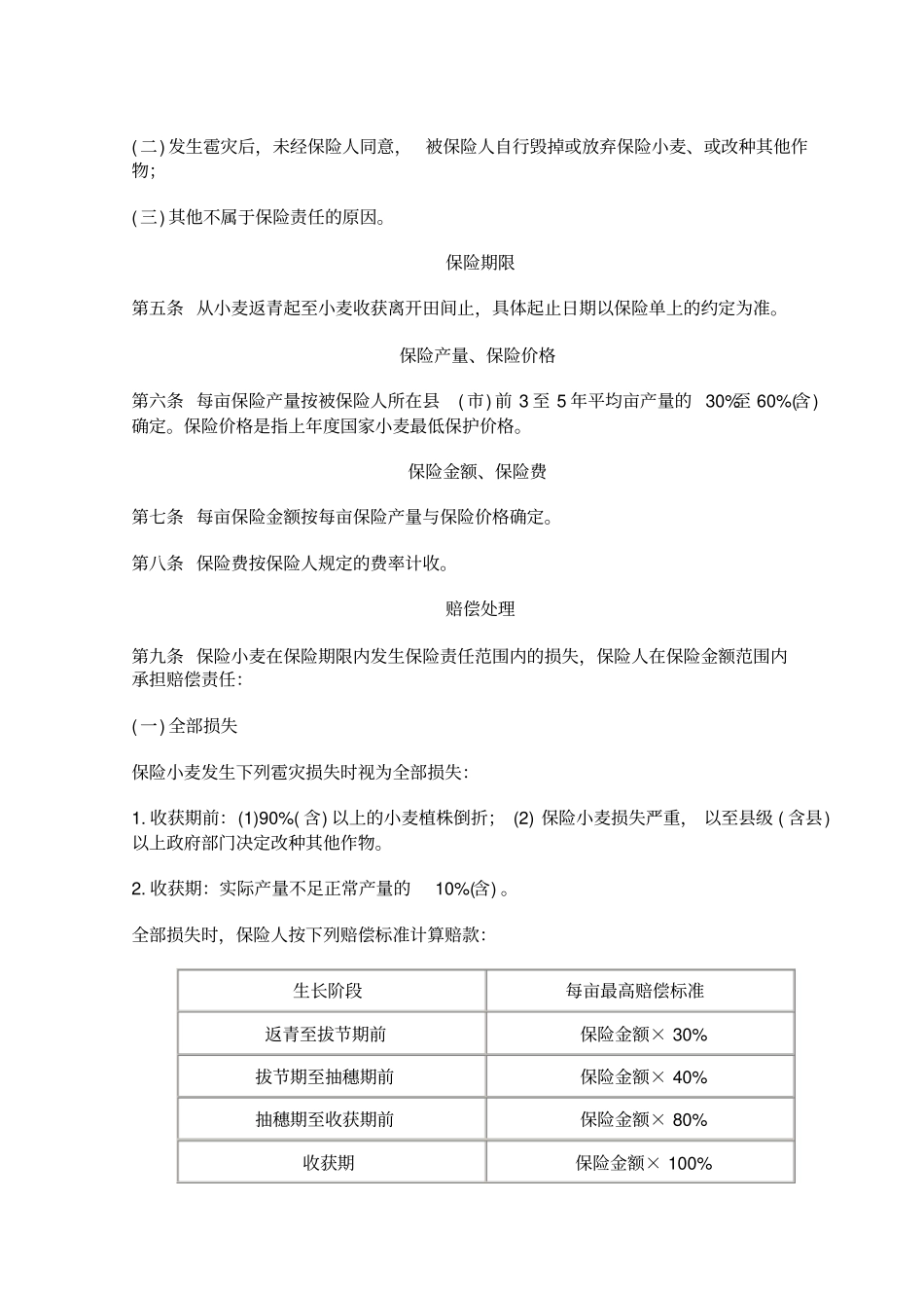 作物种植保险合同-范本模板_第3页