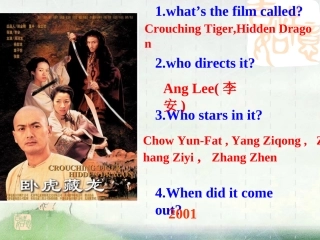 高中英语 module4 the magic of film单元课件 外研版选修10 课件