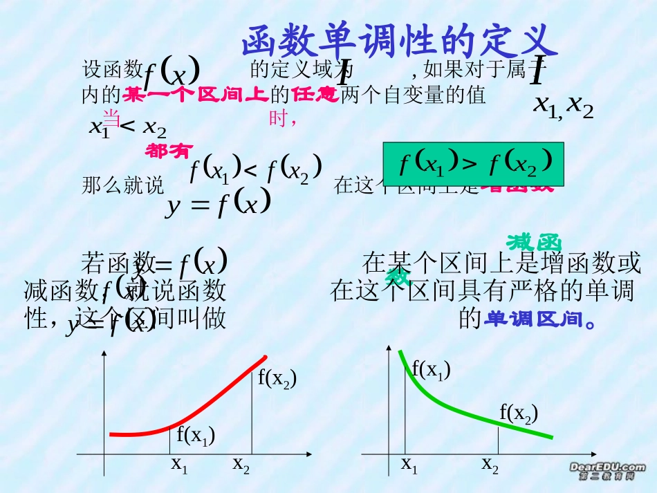湖南省株洲市四中高一数学函数的单调性 课件_第3页
