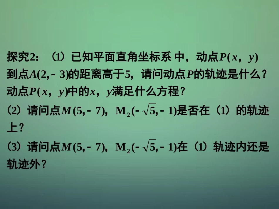 高中数学 4.1.1圆的标准方程课件 新人教A版必修2 课件_第3页