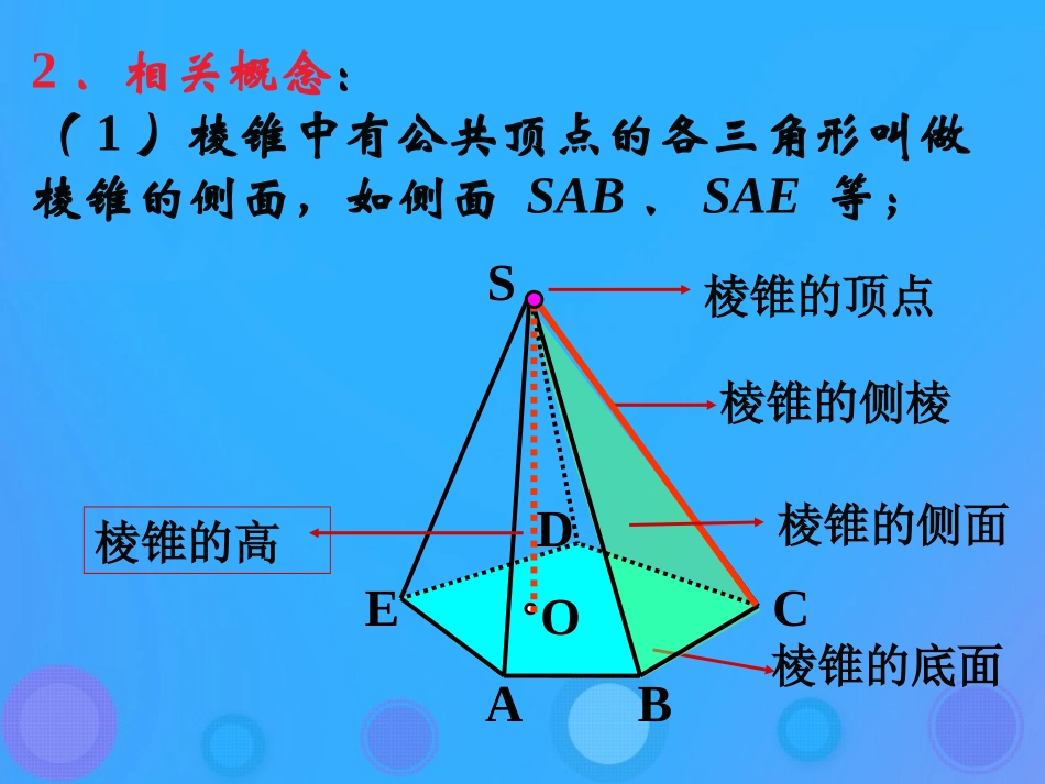 高中数学 第一章 立体几何初步 112 棱柱、棱锥和棱台的结构特征(2)课件 新人教B版必修2 课件_第3页