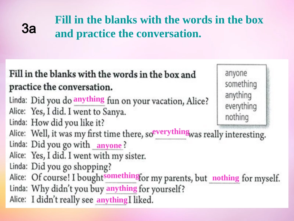 秋八年级英语上册 Unit 1 Where did you go on vacation Section A(grammar focus 3c)课件 (新版)人教新目标版 课件_第3页
