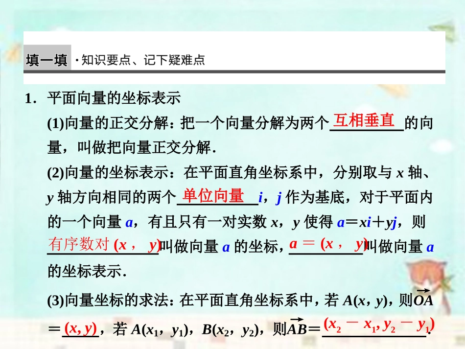 高中数学(第二辑)平面向量的正交分解及坐标表示、坐标运算课件_第2页