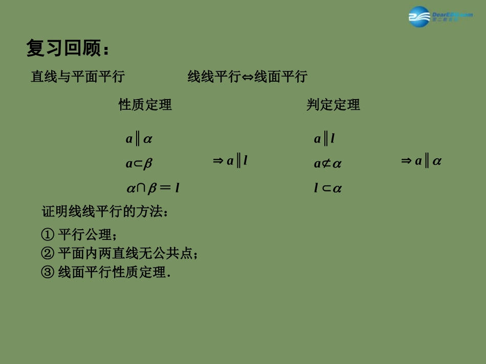 高中数学 123 直线与平面的位置关系(2)课件 苏教版必修2 课件_第2页