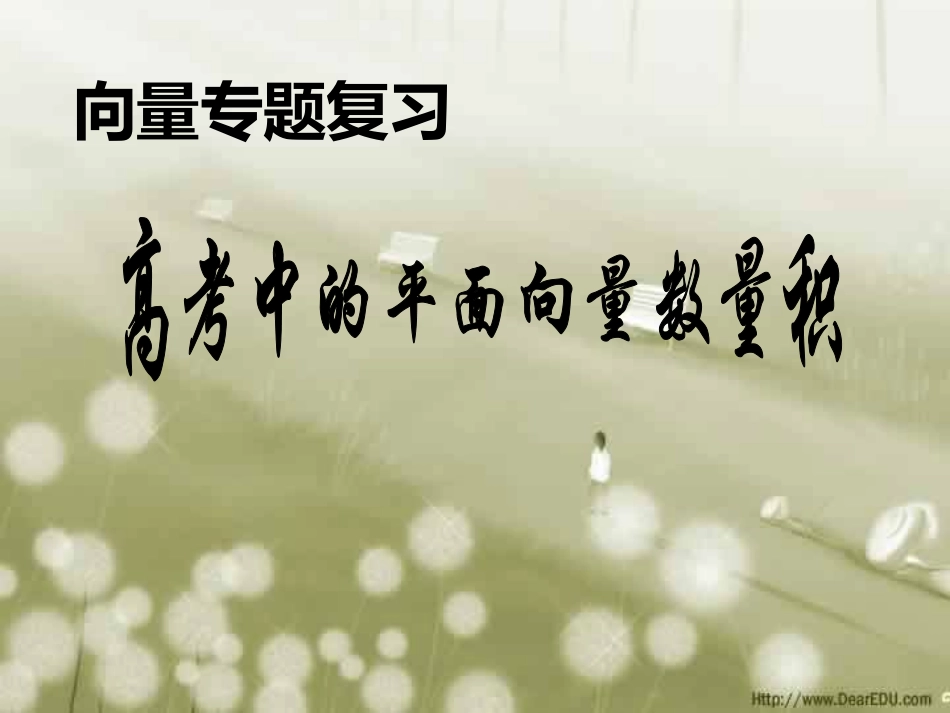 高一数学向量专题复习 高考中的平面向量数量积 人教版 试题_第1页