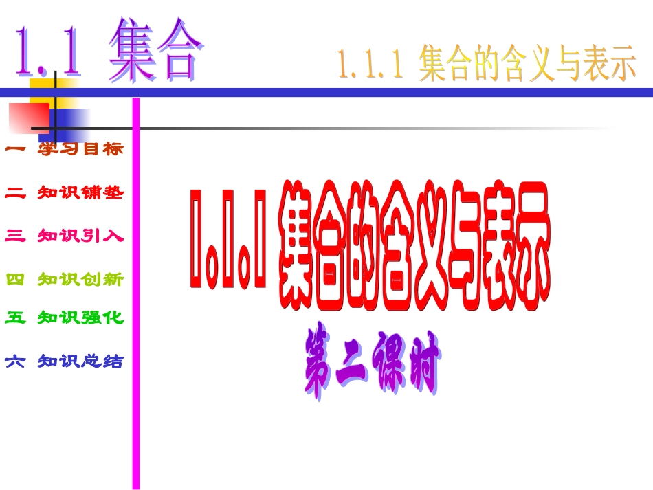高中数学：111(集合的定义及表示(第2课时))课件(新人教A版必修1) 课件_第2页