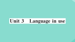 语上册 Module 10 Spring Festival Unit 3 Language in use作业课件 (新版)外研版 课件