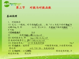 河北省高考数学第一轮总复习知识点检测 3.3对数与对数函数课件 旧人教版 课件
