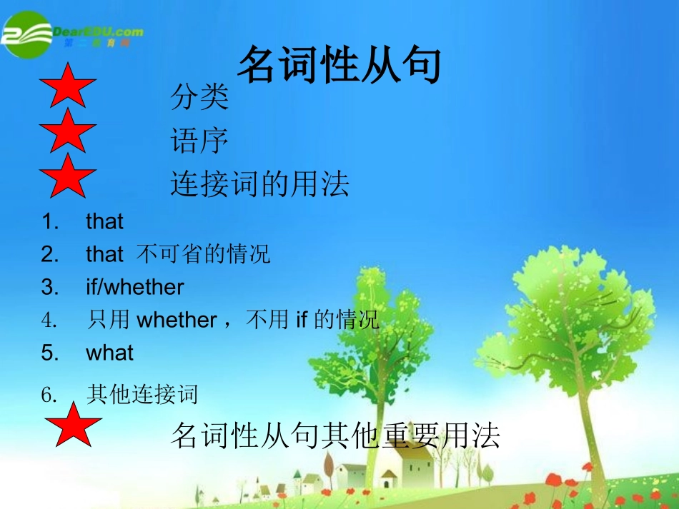 高三英语一轮复习 语法部分—名词性从句课件 牛津版 课件_第1页