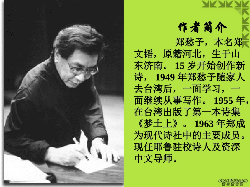 高一语文错误 郑愁矛 新课标 人教版 课件_第2页