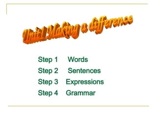 高三英语第一轮复习精品课件 Unit1 Making a difference 新课标 人教版 课件
