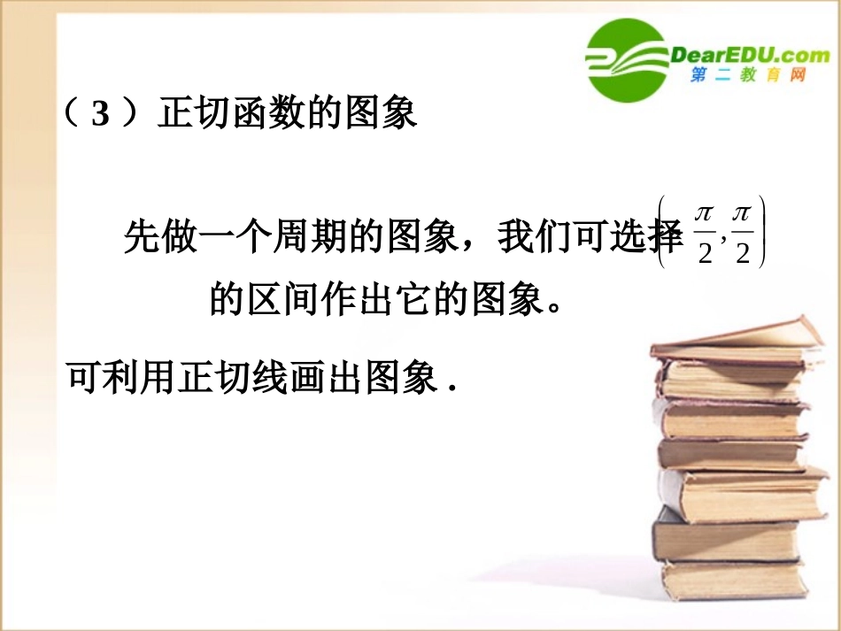 高中数学 正切函数图像性质课件 新人教B版必修4 课件_第3页