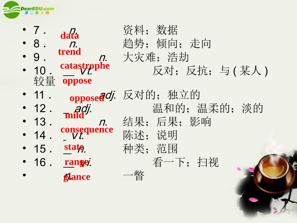 高中英语 6-4 Global warming复习课件 新人教版选修6 课件_第3页