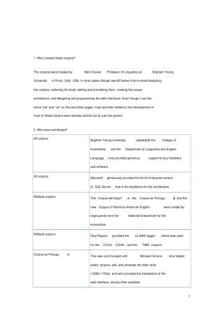 使用COCA等在线语料库相关说明