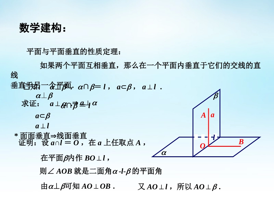 高中数学 124平面与平面的位置关系(3)课件 苏教版必修2 课件_第3页