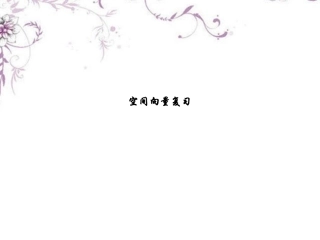 高三数学(空间向量)复习课件 新人教版 课件