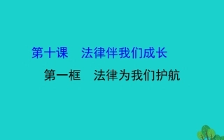 版七年级道德与法治下册 第四单元 走进法治天地 第十课 法律伴我们成长 第1框法律为我们护航习题课件 新人教版 课件