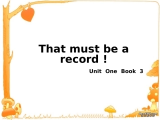 高三英语Unit1 人教版 课件