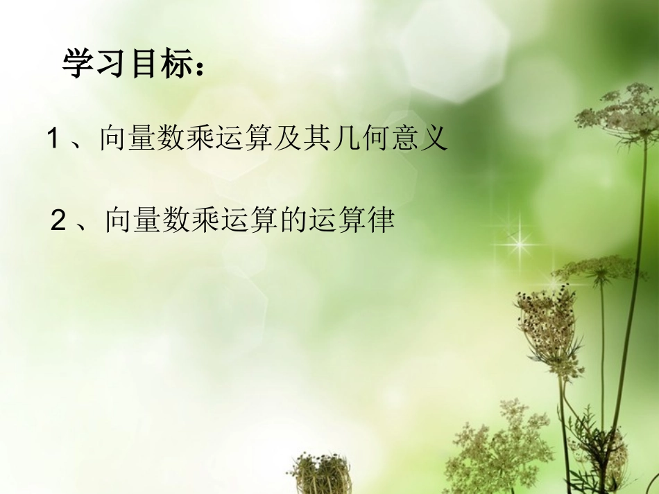 高中数学 (223 向量的数乘)2课件 苏教版必修4 课件_第2页